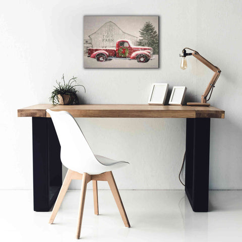Image of 'Tree Farm With Truck' by Lori Deiter, Canvas Wall Art,26 x 18