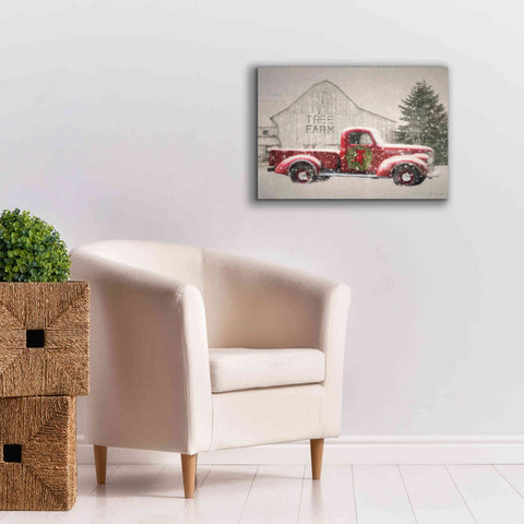 Image of 'Tree Farm With Truck' by Lori Deiter, Canvas Wall Art,26 x 18