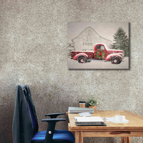 Image of 'Tree Farm With Truck' by Lori Deiter, Canvas Wall Art,34 x 26