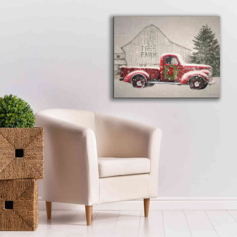 Image of 'Tree Farm With Truck' by Lori Deiter, Canvas Wall Art,34 x 26