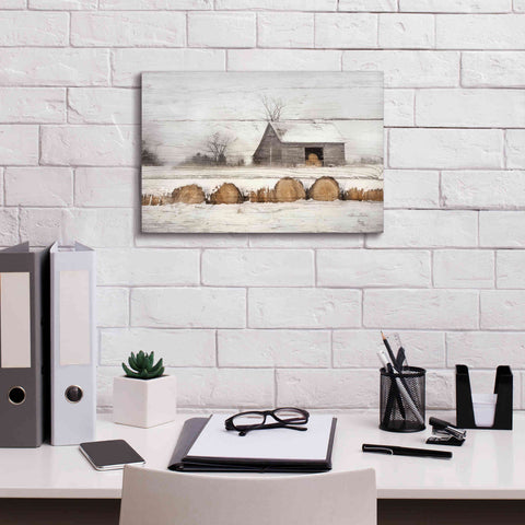 Image of 'Vermont Hay' by Lori Deiter, Canvas Wall Art,18 x 12