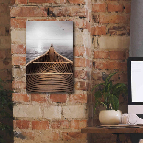 Image of 'Old Wooden Canoe' by Lori Deiter, Canvas Wall Art,12 x 18