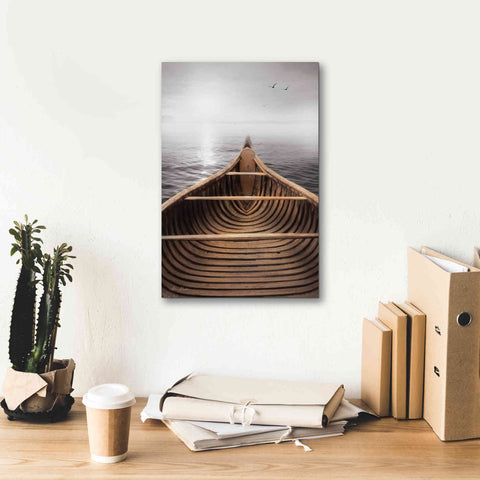 Image of 'Old Wooden Canoe' by Lori Deiter, Canvas Wall Art,12 x 18
