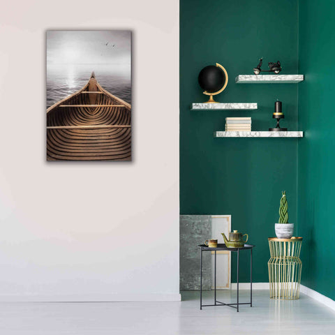 Image of 'Old Wooden Canoe' by Lori Deiter, Canvas Wall Art,26 x 40