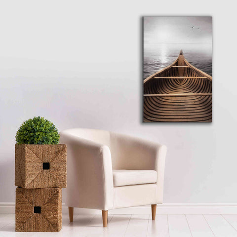 Image of 'Old Wooden Canoe' by Lori Deiter, Canvas Wall Art,26 x 40