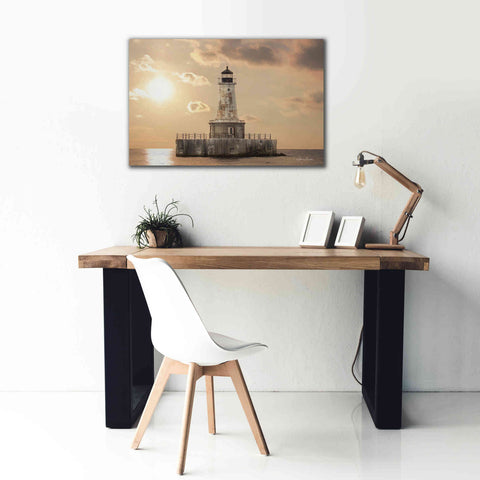 Image of 'Charity Shoal Lighthouse' by Lori Deiter, Canvas Wall Art,40 x 26