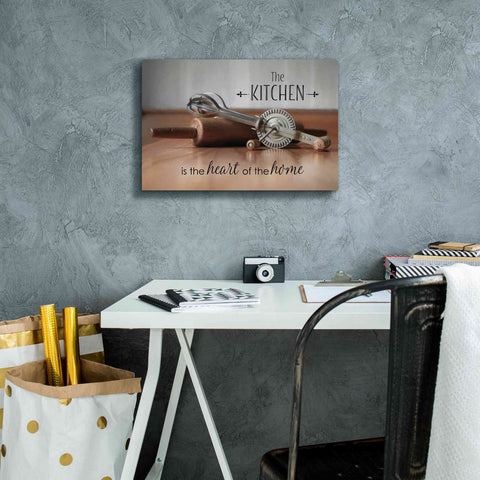 Image of 'The Kitchen is the Heart of the Home' by Lori Deiter, Canvas Wall Art,18 x 12