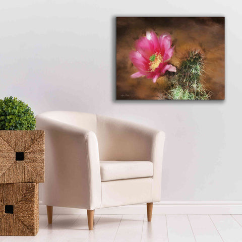 Image of 'Vibrant Cactus Flower' by Lori Deiter, Canvas Wall Art,34 x 26