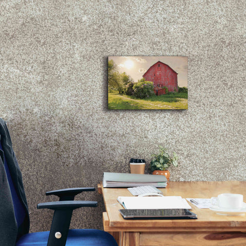 Image of 'Spide Barton Barn' by Lori Deiter, Canvas Wall Art,18 x 12