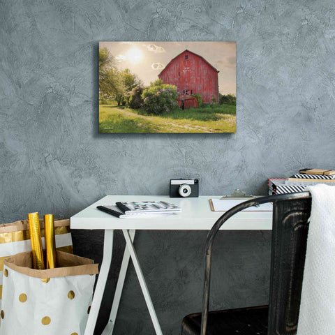 Image of 'Spide Barton Barn' by Lori Deiter, Canvas Wall Art,18 x 12