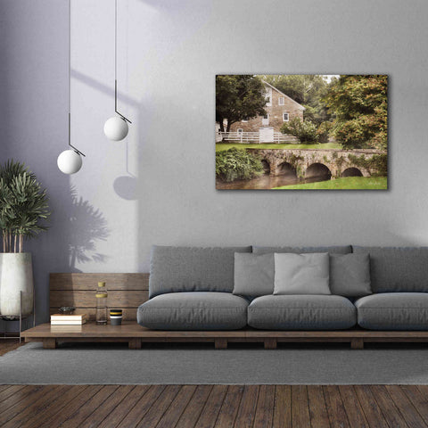 Image of 'Old Stone Barn and Bridge' by Lori Deiter, Canvas Wall Art,60 x 40