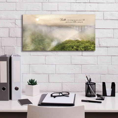 Image of 'Faith is the Bridge' by Lori Deiter, Canvas Wall Art,24 x 12