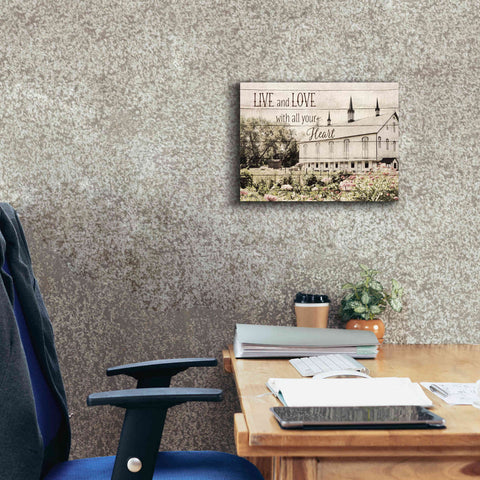 Image of 'Live and Love Barn' by Lori Deiter, Canvas Wall Art,16 x 12