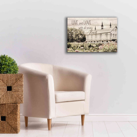 Image of 'Live and Love Barn' by Lori Deiter, Canvas Wall Art,26 x 18