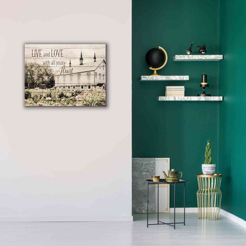 Image of 'Live and Love Barn' by Lori Deiter, Canvas Wall Art,34 x 26