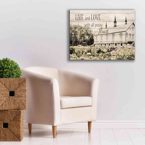 Image of 'Live and Love Barn' by Lori Deiter, Canvas Wall Art,34 x 26