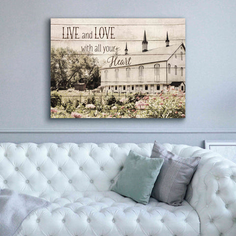 Image of 'Live and Love Barn' by Lori Deiter, Canvas Wall Art,54 x 40