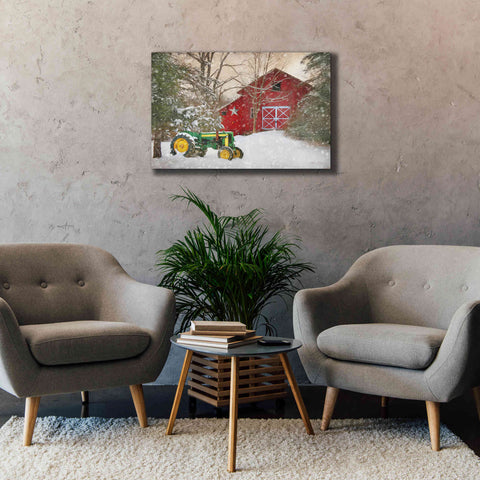 Image of 'Winter at the Barn' by Lori Deiter, Canvas Wall Art,40 x 26