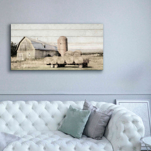 Image of 'Wagon of Hay' by Lori Deiter, Canvas Wall Art,60 x 30