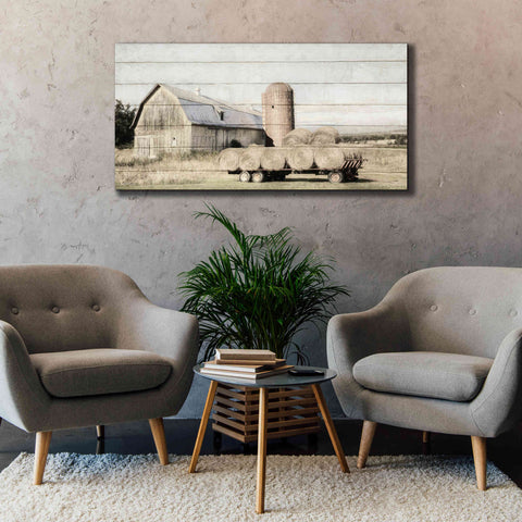 Image of 'Wagon of Hay' by Lori Deiter, Canvas Wall Art,60 x 30