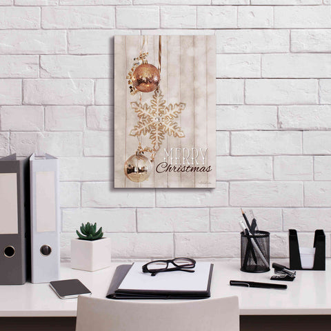 Image of 'Gold Sparkle Merry Christmas' by Lori Deiter, Canvas Wall Art,12 x 18