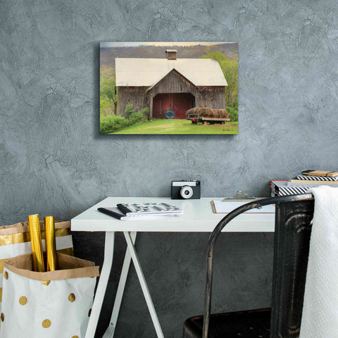 Image of 'Old Hay' by Lori Deiter, Canvas Wall Art,18 x 12