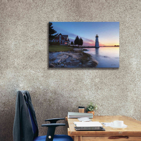 Image of 'Dusk at Rock Island' by Lori Deiter, Canvas Wall Art,40 x 26