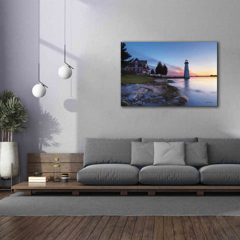 Image of 'Dusk at Rock Island' by Lori Deiter, Canvas Wall Art,60 x 40