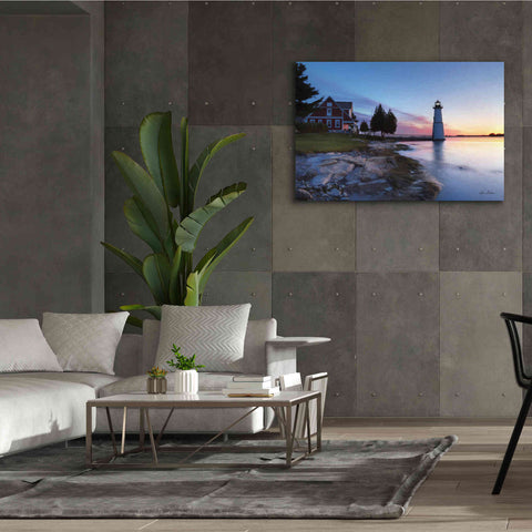 Image of 'Dusk at Rock Island' by Lori Deiter, Canvas Wall Art,60 x 40