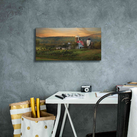 Image of 'New York Country Sunset' by Lori Deiter, Canvas Wall Art,24 x 12