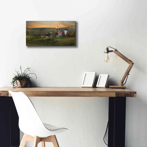 Image of 'New York Country Sunset' by Lori Deiter, Canvas Wall Art,24 x 12
