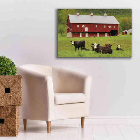 Image of 'Red Barn' by Lori Deiter, Canvas Wall Art,40 x 26