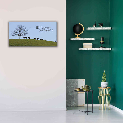 Image of 'Home Is Where Your Herd Is' by Lori Deiter, Canvas Wall Art,40 x 20