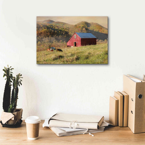 Image of 'Sunrise in the Valley' by Lori Deiter, Canvas Wall Art,18 x 12