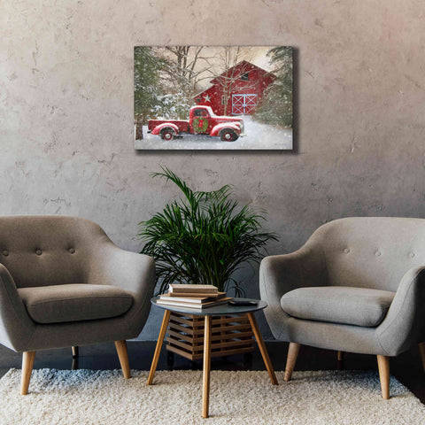 Image of 'Secluded Barn with Truck' by Lori Deiter, Canvas Wall Art,40 x 26