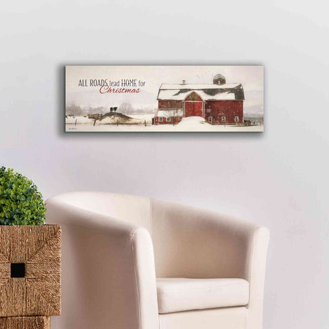 Image of 'All Roads Lead Home for Christmas' by Lori Deiter, Canvas Wall Art,36 x 12