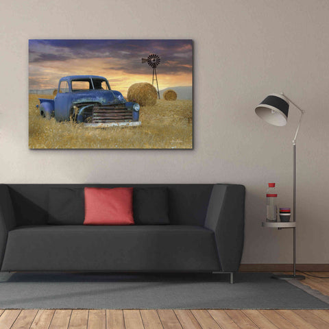 Image of 'Old Chevy with Windmill' by Lori Deiter, Canvas Wall Art,60 x 40