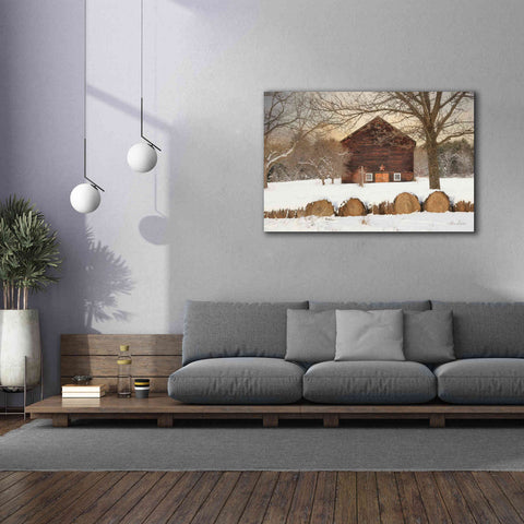 Image of 'Snowy Vermont Barn' by Lori Deiter, Canvas Wall Art,60 x 40