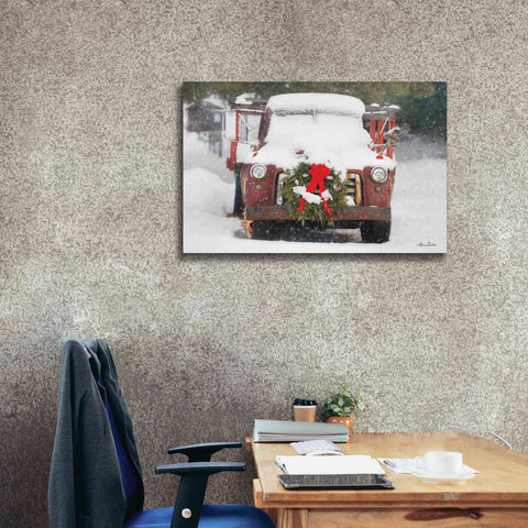 Image of 'Christmas Farm Truck' by Lori Deiter, Canvas Wall Art,40 x 26