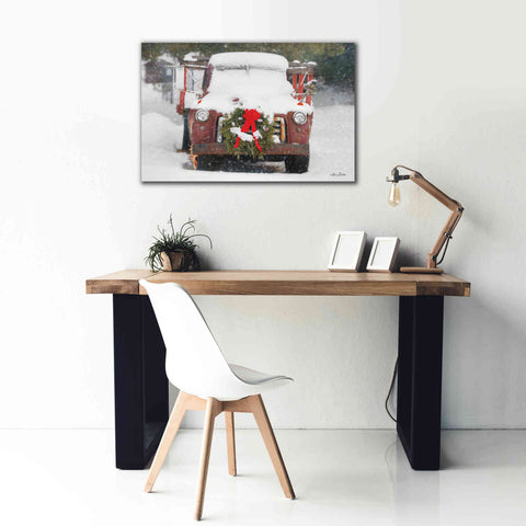 Image of 'Christmas Farm Truck' by Lori Deiter, Canvas Wall Art,40 x 26