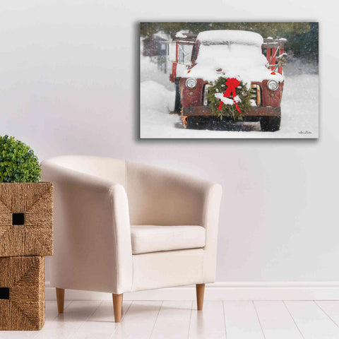 Image of 'Christmas Farm Truck' by Lori Deiter, Canvas Wall Art,40 x 26
