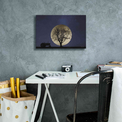 Image of 'Full Moon Country Night' by Lori Deiter, Canvas Wall Art,18 x 12