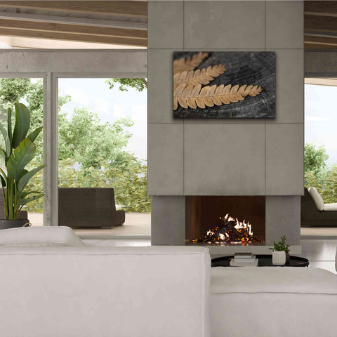 Image of 'Gold on Black V' by Lori Deiter, Canvas Wall Art,40 x 26