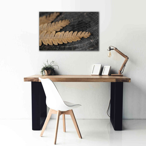 Image of 'Gold on Black V' by Lori Deiter, Canvas Wall Art,40 x 26
