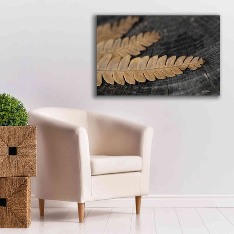 Image of 'Gold on Black V' by Lori Deiter, Canvas Wall Art,40 x 26