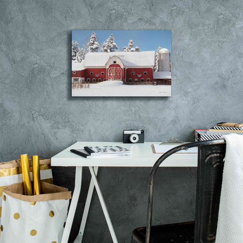 Image of 'Red, White and Cold' by Lori Deiter, Canvas Wall Art,18 x 12