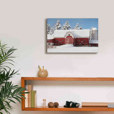 Image of 'Red, White and Cold' by Lori Deiter, Canvas Wall Art,18 x 12