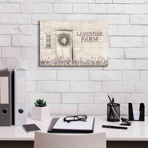 Image of 'Lavender Farm' by Lori Deiter, Canvas Wall Art,18 x 12