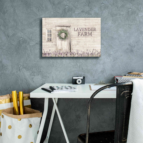 Image of 'Lavender Farm' by Lori Deiter, Canvas Wall Art,18 x 12