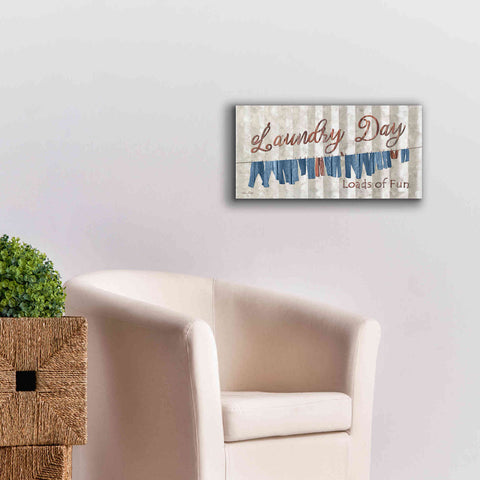 Image of 'Laundry Day Loads of Fun' by Lori Deiter, Canvas Wall Art,24 x 12